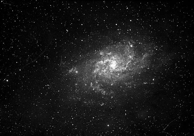 Historical image of the spiral galaxy M33 by Dr. Nikoloff 