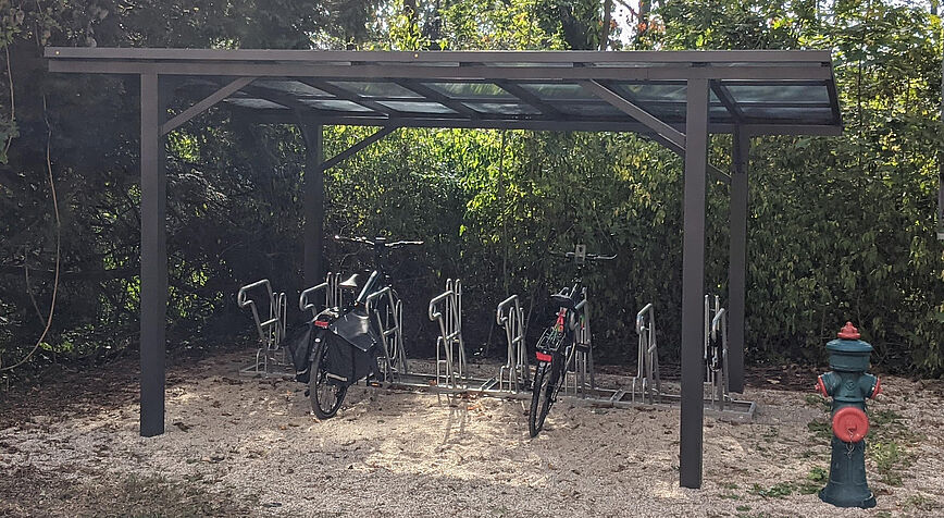 Covered bike rack