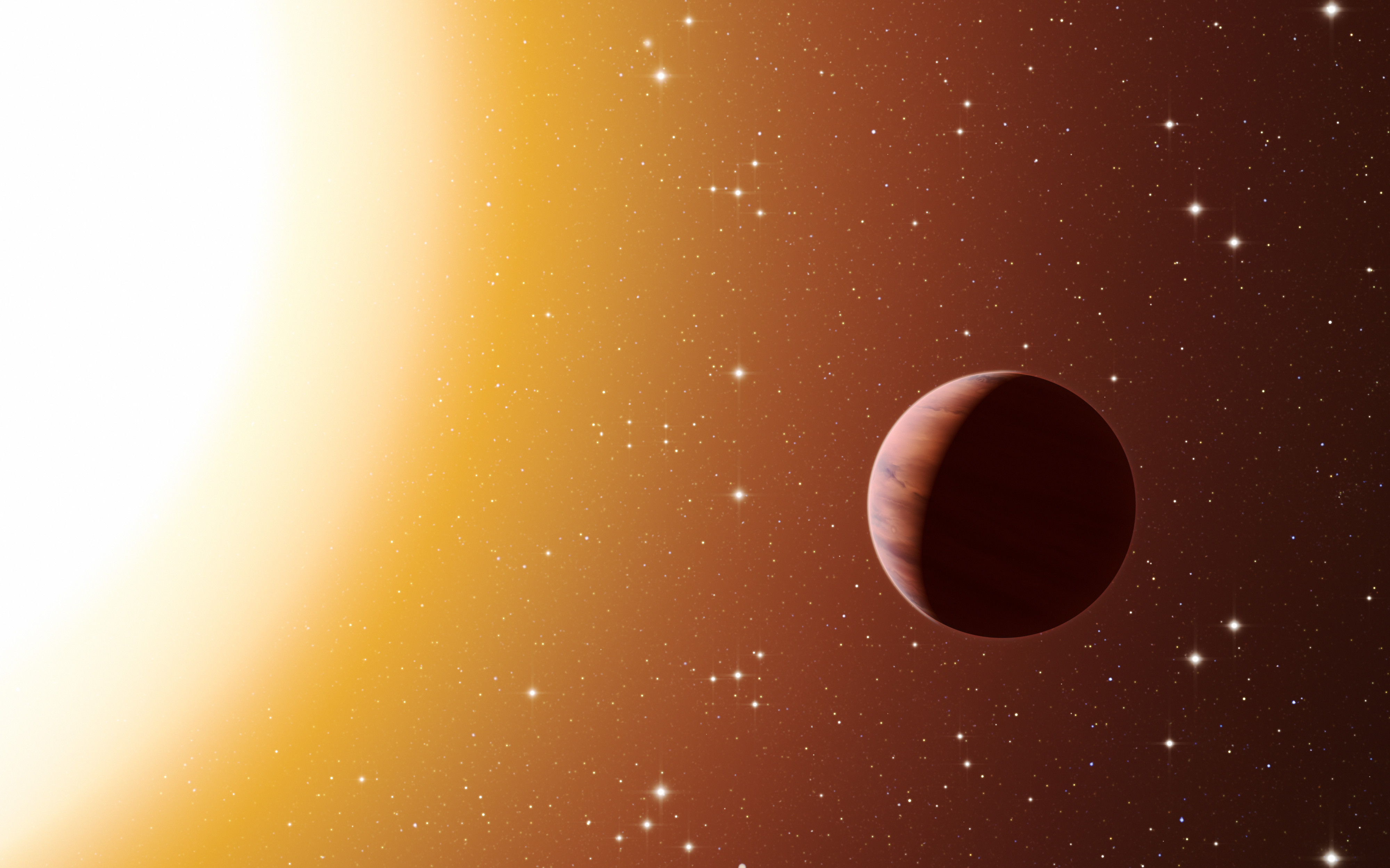 Artist's impression of a Hot Jupiter (©ESO/L. Calçada)